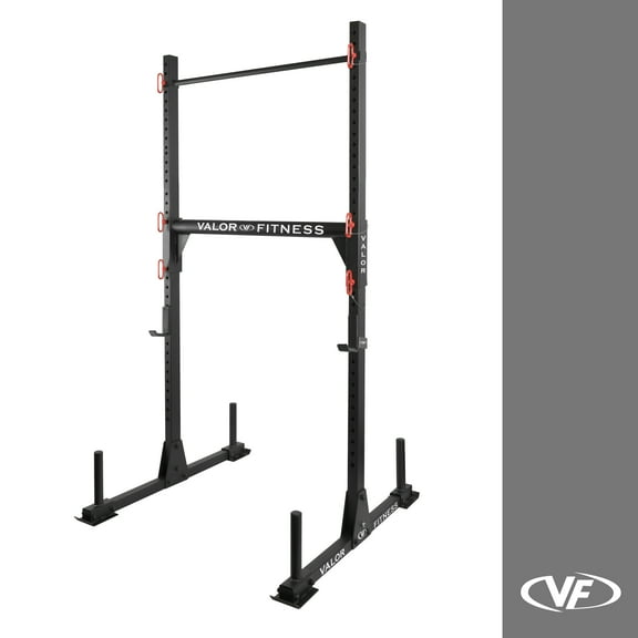 Valor Fitness Yoke Rack Strongman Equipment J Hooks Squat Rack and Bench Press Pull Up Bar Optional Safety Spotter Arms - BD-21