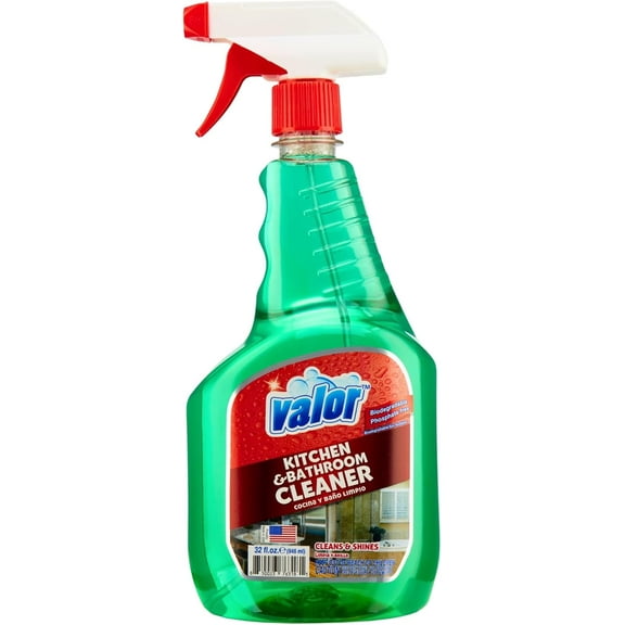 Valor Kitchen & Bathroom Cleaner Spray – Multi-Surface Degreaser & Limescale Cleaning Solution, Eco-Friendly Biodegradable Formula