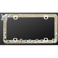 thumbnail image 1 of Valor  Charming Butterfly License Plate With A Blend Of Colorful Flowers Design With Yellow Crystals, 1 of 1