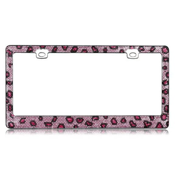Valor LPF3EC029HPB License Plate Frame with Crystals