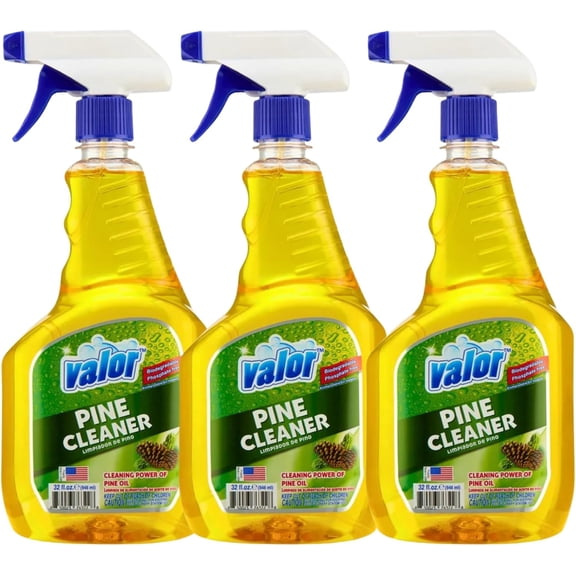 Valor Pine All-Purpose Cleaner with Trigger Sprayer, 32 fl oz – Multi-Surface Household Cleaner, Powerful Degreaser, Biodegradable, Fresh Pine Scent, Kitchen & Bathroom Use