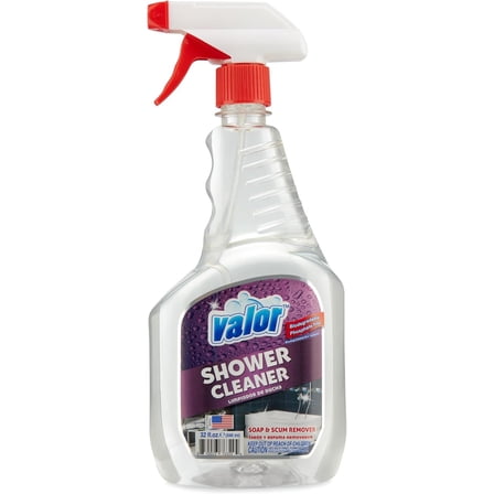 Valor Shower Cleaner Spray – Soap Scum & Hard Water Stain Cleaning Solution for Bathroom, Tub & Tile
