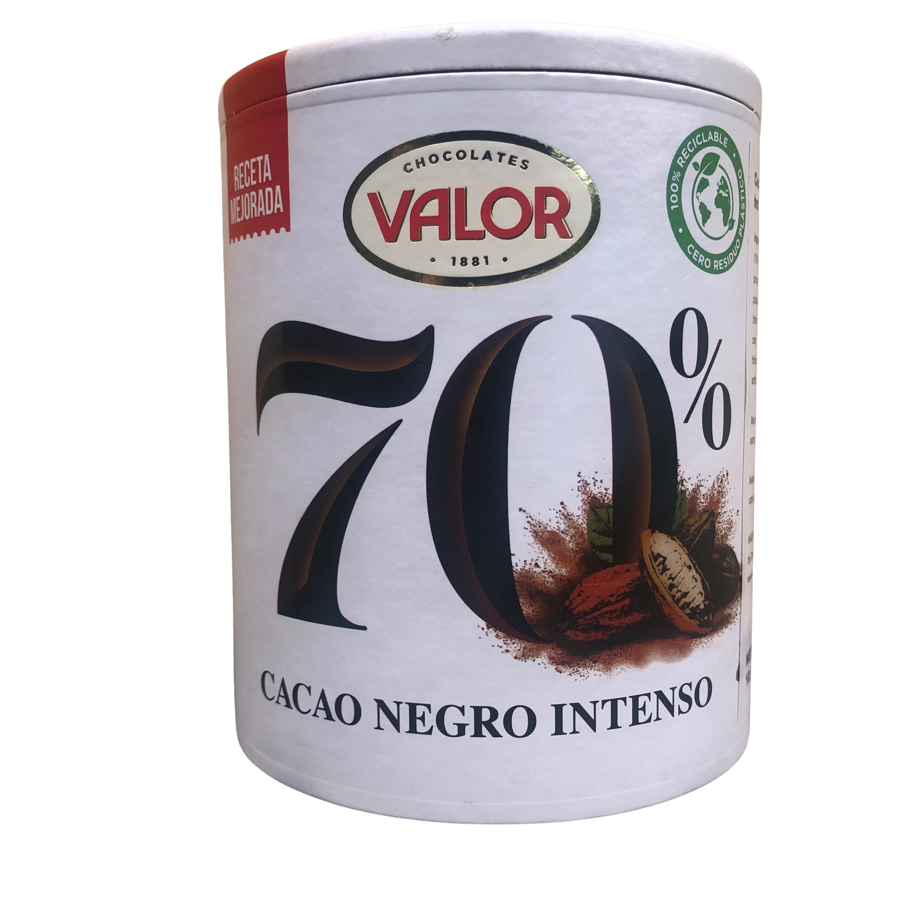 Valor Soluble Dark Intense 70% Cocoa Gluten-Free Intense Flavor