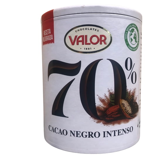 Valor Soluble Dark Intense 70% Cocoa Gluten-Free Intense Flavor and Aroma 10oz (300g)