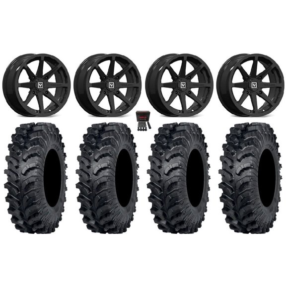 Valor V01 14" Wheels Black 27" MT911 Tires Sportsman RZR Ranger