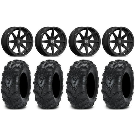 Valor V01 14" Wheels Black 27" Mud Lite II Tires Sportsman RZR Ranger