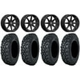 thumbnail image 1 of Valor V01 14" Wheels Black 28" Klever X/T Tires Kawasaki Mule Pro FXT, 1 of 4