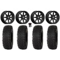 thumbnail image 1 of Valor V01 14" Wheels Black 28" Roctane ST Tires Honda Pioneer, 1 of 4