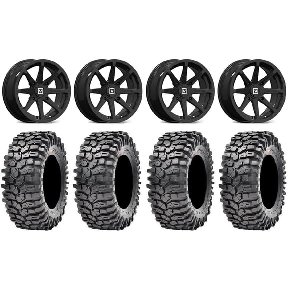 Valor V01 14" Wheels Black 32" Roxxzilla 396 Tires Polaris RZR XP 1000 / PRO XP / Ranger XP 900/1000