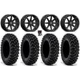 thumbnail image 1 of Valor V01 15" Wheels Black 32" Warrior XT Sticky Tires Can-Am Maverick X3 / Honda Pioneer 1000 / Talon, 1 of 4