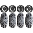 thumbnail image 1 of Valor V02 14" Wheels Black 27" MotoClaw Tires Kawasaki Teryx Mule, 1 of 4