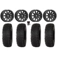 thumbnail image 1 of Valor V02 14" Wheels Black 30" Roctane ST Tires Kawasaki Teryx Mule, 1 of 4