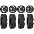 thumbnail image 1 of Valor V02 14" Wheels Black 30" XT400 Tires Can-Am Commander Maverick Renegade Outlander Defender, 1 of 4