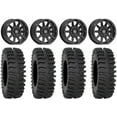 thumbnail image 1 of Valor V02 14" Wheels Black 30" XT400 Tires Can-Am Maverick X3 / Honda Pioneer 1000 / Talon, 1 of 4