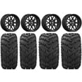 thumbnail image 1 of Valor V03 14" Wheels Black 27" Reptile Tires Honda Rincon Yamaha Rhino Kawasaki Brute Force Suzuki KingQuad, 1 of 4