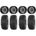 thumbnail image 1 of Valor V03 14" Wheels Black 27" Roctane T4 Tires Honda Rincon Yamaha Rhino Kawasaki Brute Force Suzuki KingQuad, 1 of 4