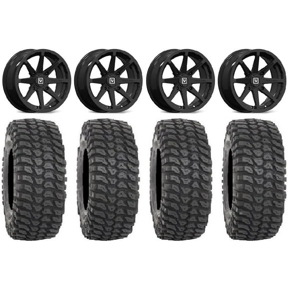 Valor V03 14" Wheels Black 28" XCR350 Tires Polaris RZR XP 1000 / PRO XP / Ranger XP 900/1000