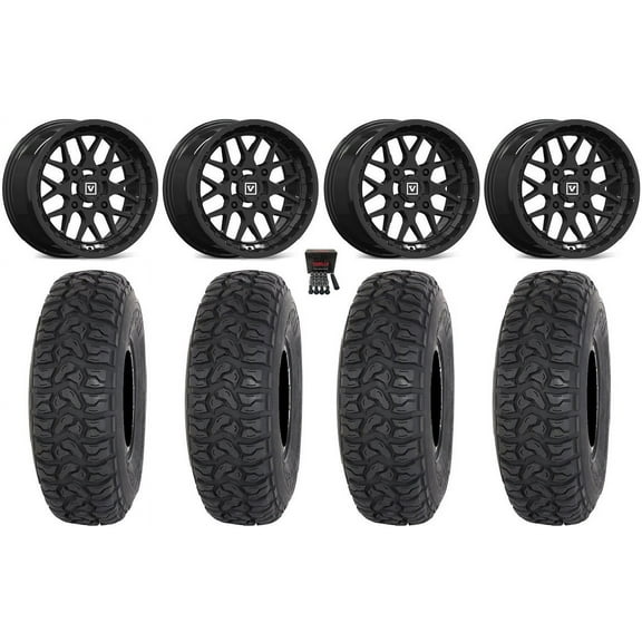 Valor V03 14" Wheels Black 30" Chicane LT Tires Polaris RZR XP 1000 / PRO XP / Ranger XP 900/1000