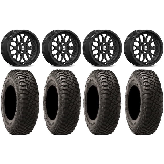 Valor V03 15" Wheels Black 30" BFG KM3 Tires Polaris RZR XP 1000 / PRO XP / Ranger XP 900/1000