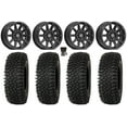 thumbnail image 1 of Valor V03 15" Wheels Black 35" Roctane STX Tires Kawasaki Mule Pro FXT, 1 of 4