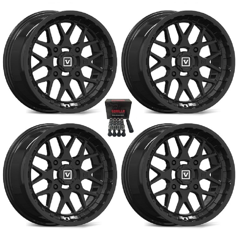 Valor V03 15x10 Wide Wheels Black Polaris RZR 1000 XP / Ranger XP 900/ ...