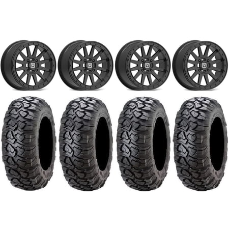 Valor V05 Beadlock 15" Wheels Black 32" Ultracross Tires Sportsman RZR Ranger