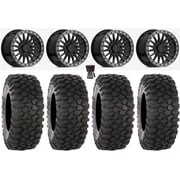 Valor V06 Bdlk 15" Wheels GB 32" XC450 Tires Polaris RZR Turbo R & Pro R Ranger 1500 Xpedition