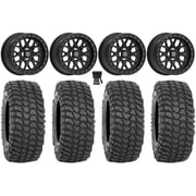 Valor V07 Beadlock 15" Wheels Black 35" XCR350 Tires Can-Am Commander Maverick Renegade Outlander Defender