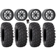Valor V07 Beadlock 15" Wheels Graphite 30" XTR370 Tires Can-Am Commander Maverick Renegade Outlander Defender
