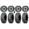 thumbnail image 1 of Valor V07 Beadlock 15" Wheels Graphite 33" Daemon Tires Sportsman RZR Ranger, 1 of 4