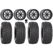 Valor V07 Beadlock 15" Wheels Graphite 35" XCR350 Tires Sportsman RZR Ranger
