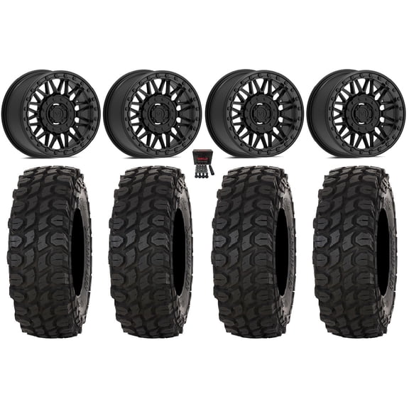 Valor V08 Beadlock 15" Wheels Black 35" XComp ATR Tires Polaris RZR XP 1000 / PRO XP / Ranger XP 900/1000
