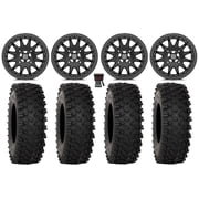 Valor V09 Beadlock 15" Wheels Black 32" ATX470 Tires Kawasaki Teryx Mule