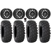 Valor V09 Beadlock 15" Wheels Black 32" XTR370 Tires Polaris RZR Turbo R & Pro R Ranger 1500 Xpedition