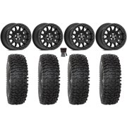 Valor V09 Beadlock 15" Wheels Black 35" RC500 Tires Sportsman RZR Ranger