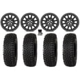 thumbnail image 1 of Valor V09 Beadlock 15" Wheels Black 35" Roctane ST Tires Can-Am Maverick R, 1 of 4