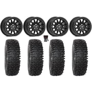 Valor V09 Beadlock 15" Wheels Black 37" RC500S Sticky Tires Can-Am Maverick X3 / Honda Pioneer 1000 / Talon