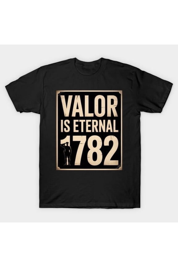 Valor is Eternal 1782 Purple Heart Military Veteran Artwork Print, H10776 T-Shirt, for Men and Women, Up to Size 5XL