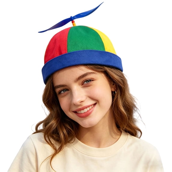 Valora Adjustable Adult Baseball Cap With Detachable Propeller Novelty Unisex Hat For Outdoor Summer Party Blue Blue
