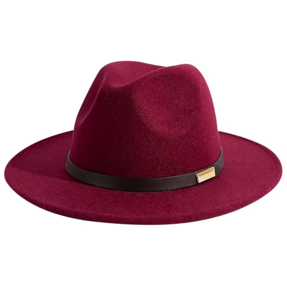 Valora And Classic Jazz Style French Cowboy Hat for Oktoberfest Daily Outdoor Casual Wear Red