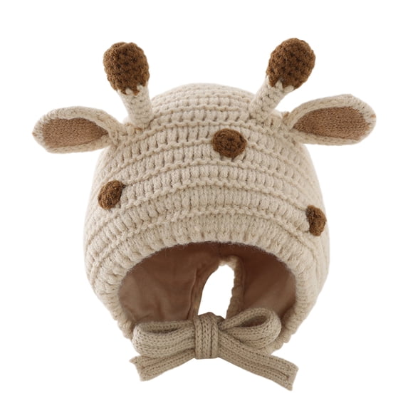 Valora Baby Winter Hat Soft Warm Knitted Cute Ears for Boys Girls Kids Toddler Outdoor Headwear Beige