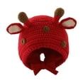 thumbnail image 1 of Valora Baby Winter Hat Soft Warm Knitted Cute Ears for Boys Girls Kids Toddler Outdoor Headwear Red, 1 of 4