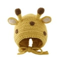 thumbnail image 1 of Valora Baby Winter Hat Soft Warm Knitted Cute Ears for Boys Girls Kids Toddler Outdoor Headwear Yellow, 1 of 3