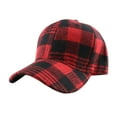 thumbnail image 1 of Valora Black Red Plaid Baseball Cap For Men Women Fashion Outdoor Sun Hat Stylish Adjustable Breathable Visor Red Red, 1 of 2