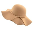 thumbnail image 1 of Valora British Woolen Dome Autumn Winter Large Brimmed Sun Hat Gold Gold, 1 of 5