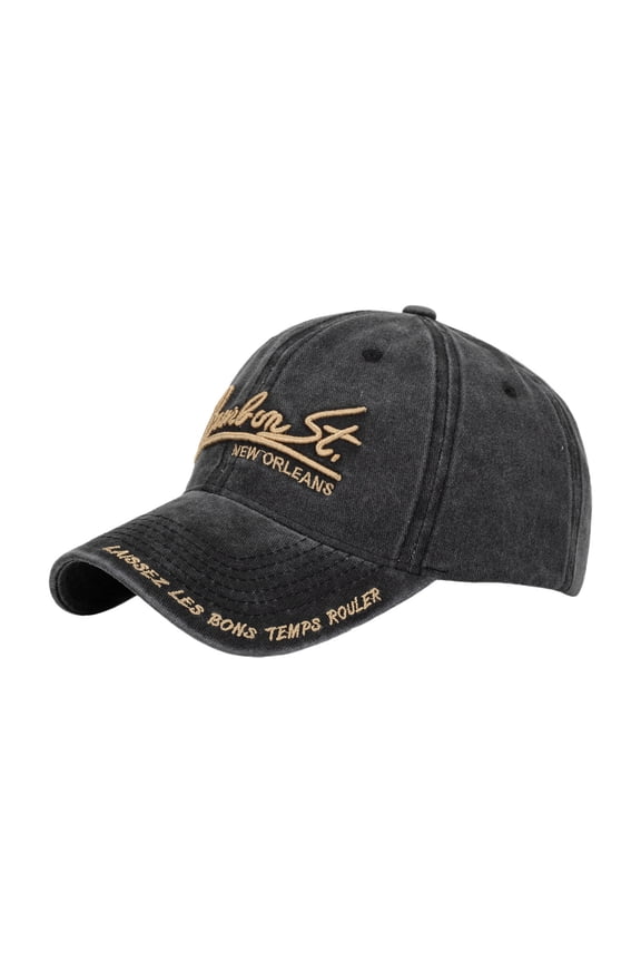 Casual Solid Broken Holes Washed Net Cap Tongue Hat Sunscreen Sun Visor Baseball Design Black