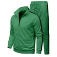 thumbnail image 1 of Valora Casual Tracksuit Set for Daily and Training Hooded Sweatshirt with Jogger Pants Relaxed Fit Activewear Ensemble for Autumn Winter Green 2XL, 1 of 2