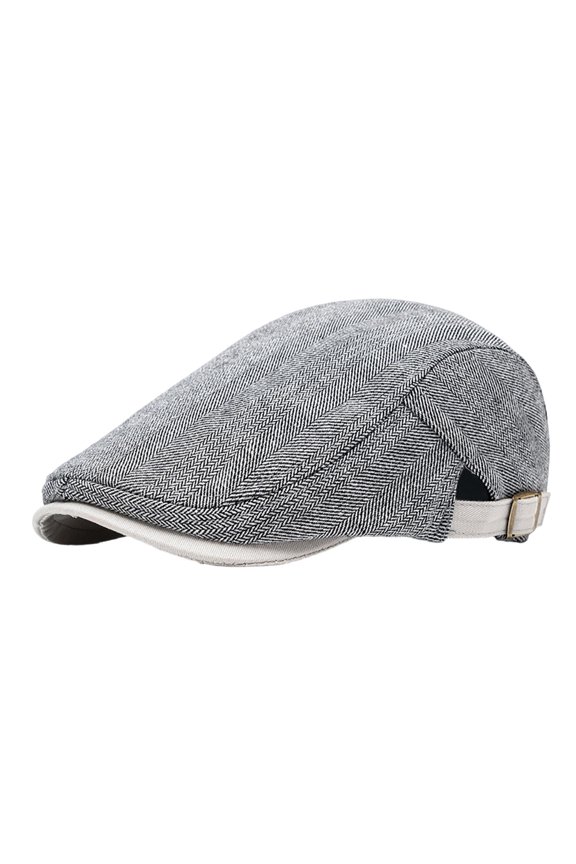 Classic Beret Hat For Autumn Winter Newsboy Style UK Cap Without Brim Gray