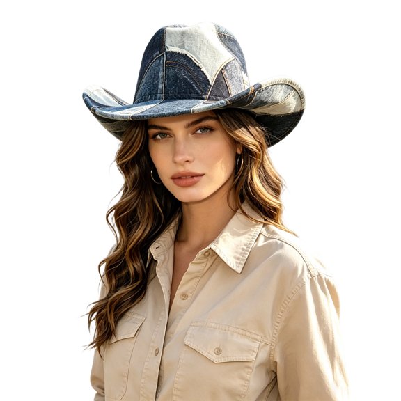 Valora Classic Cowboy Hat Western Headwear Outdoor Adventure Ranch Wide Brim Fashion Gray