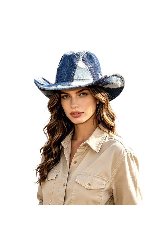 Classic Cowboy Hat Western Headwear Outdoor Adventure Ranch Wide Brim Fashion Multicolor